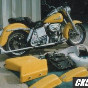77 FLH  After and Yellow...