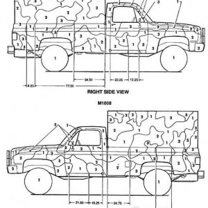 M1008 pickup camouflage pattern
