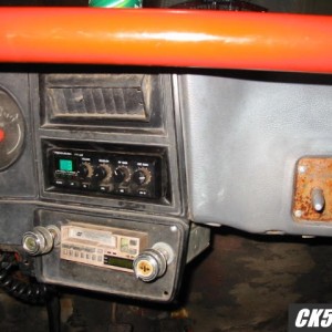 cb mount in ac/heater area