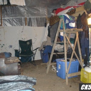 Wall tent inside
