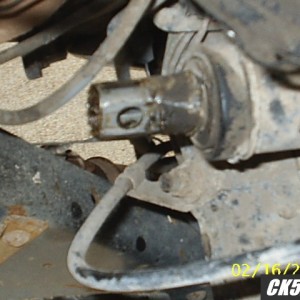 bottom of steering column