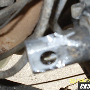 bottom of steering column groove