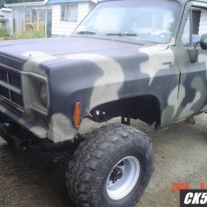My 77 jimmy I built, 52s, 305/350/203 4:10, 8 lug 3/4 ton