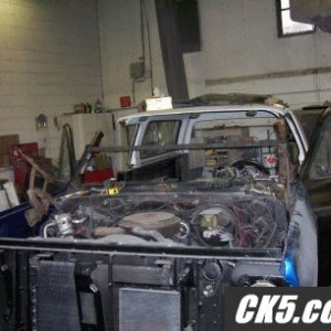 windsheild frame cut