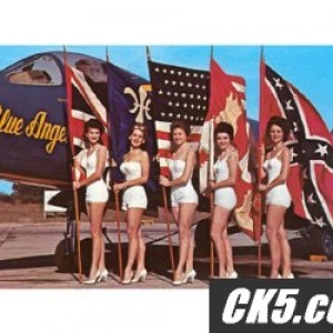 AV-00086-C_Bathing-Beauties-with-Flags-and-Blue-Angel-Jet-Posters