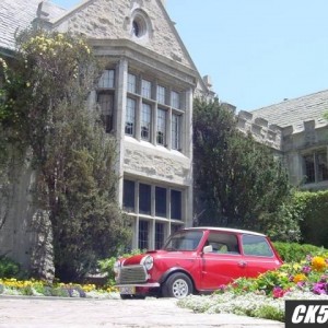 My mini in front of the Playboy Mansion