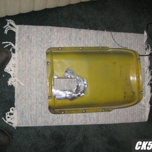 Modified transmission tunnel.