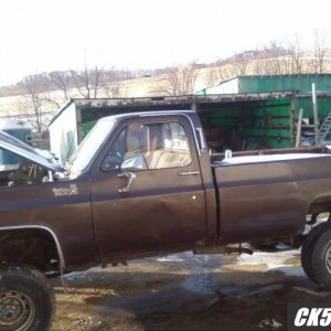 my 77 up at the previous owners farm