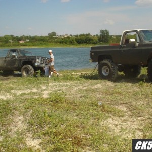 playin at the lake