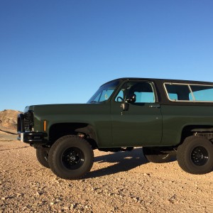 Car Selfie of my 75 GMC Jimmy at Horse Thief Mile in Willow Springs