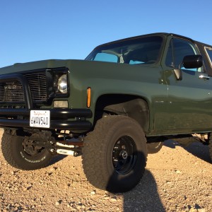 Car Selfie of my 75 GMC Jimmy at Horse Thief Mile in Willow Springs
