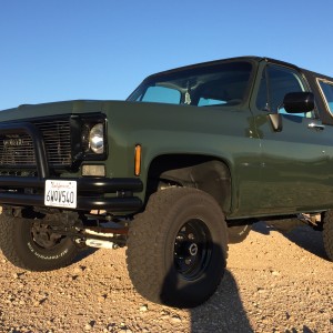 Car Selfie of my 75 GMC Jimmy at Horse Thief Mile in Willow Springs