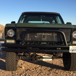 Car Selfie of my 75 GMC Jimmy at Horse Thief Mile in Willow Springs