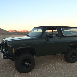Car Selfie of my 75 GMC Jimmy at Horse Thief Mile in Willow Springs