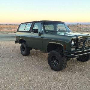 Car Selfie of my 75 GMC Jimmy at Horse Thief Mile in Willow Springs