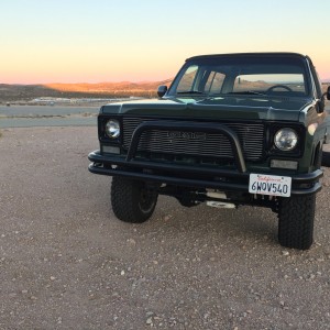 Car Selfie of my 75 GMC Jimmy at Horse Thief Mile in Willow Springs