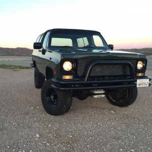 Car Selfie of my 75 GMC Jimmy at Horse Thief Mile in Willow Springs