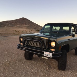 Car Selfie of my 75 GMC Jimmy at Horse Thief Mile in Willow Springs