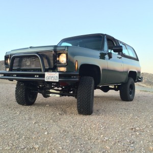 Car Selfie of my 75 GMC Jimmy at Horse Thief Mile in Willow Springs