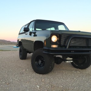 Car Selfie of my 75 GMC Jimmy at Horse Thief Mile in Willow Springs
