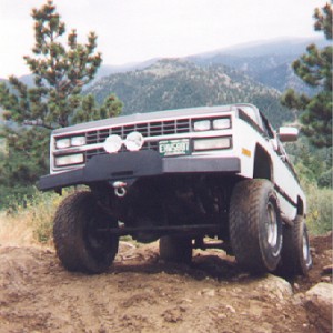 Blazer Climbing Over a Small Rock