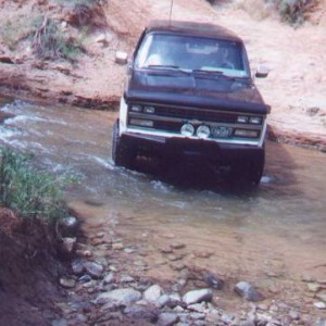 Blazer in the creek