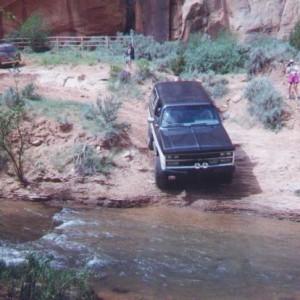 Blazer approaching creek