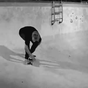 skate trick in pool