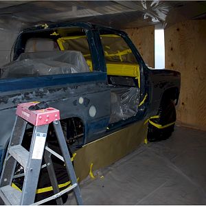 Taping up truck