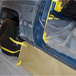 Taping up truck