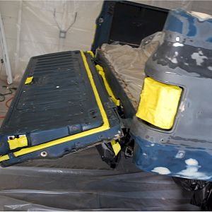 Taping up truck