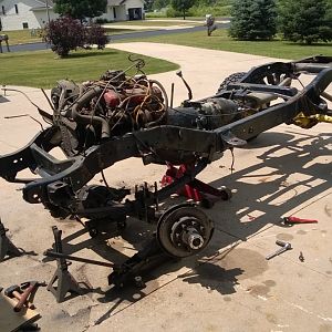 putting in new axle