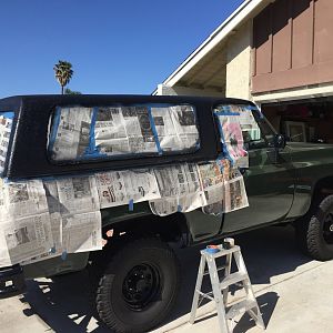 Painting the roof