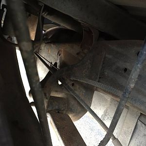 Forward rear spring hanger damaged