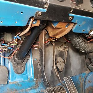 under steering column
