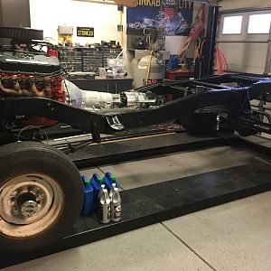 drivetrain installed after the frame work was complete