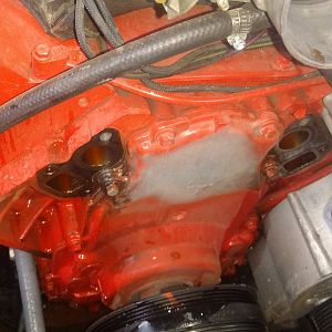 water pump removed.