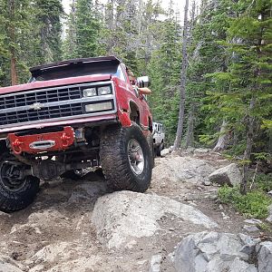 Middle St Vrain-Nate on a rock
