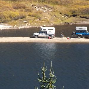 looking down on the camp