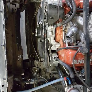 Radiator removed