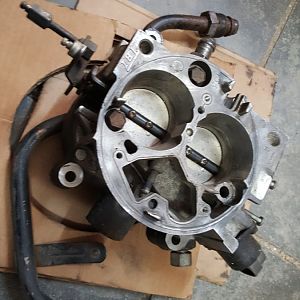 454 throttle body w/adapter