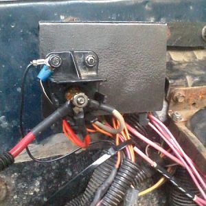 Front side of auxiliary fuse panel box