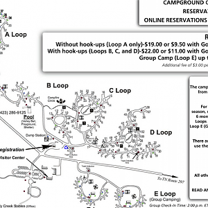 Bandy Creek Campground Map