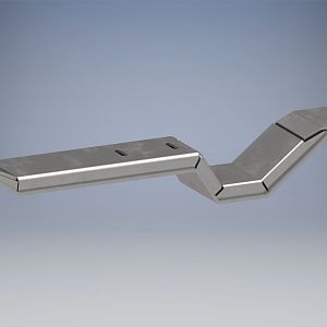 Initial Design Trans Crossmember for LS with 4L80E, with trans moved back to match my LS Swap Motor Mounts