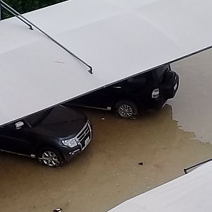 water marks on the pajero