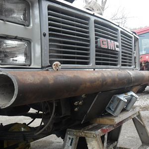 85GMCJD winch bumper mock up