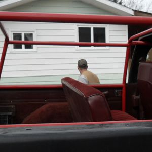 85GMCJD roll bar painted