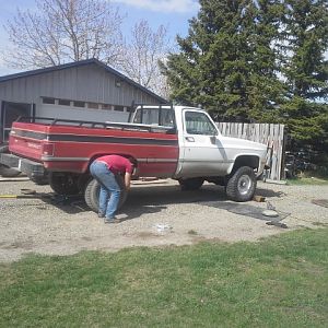85GMCJD dealt a 86 chevy off my brother for my oldest boy...