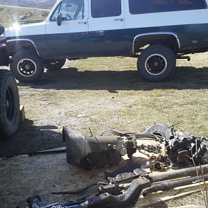 new wheels for the burby while I do the engine tranny tcase swap in the Jimmy
