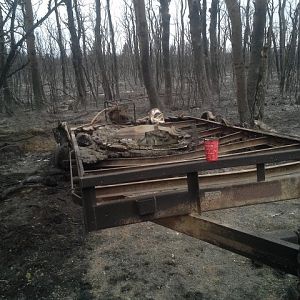 We made sure my friend evacuated with my brother in law, and Right after that the fire came thru..I lost my trailer with a pump unit on it.